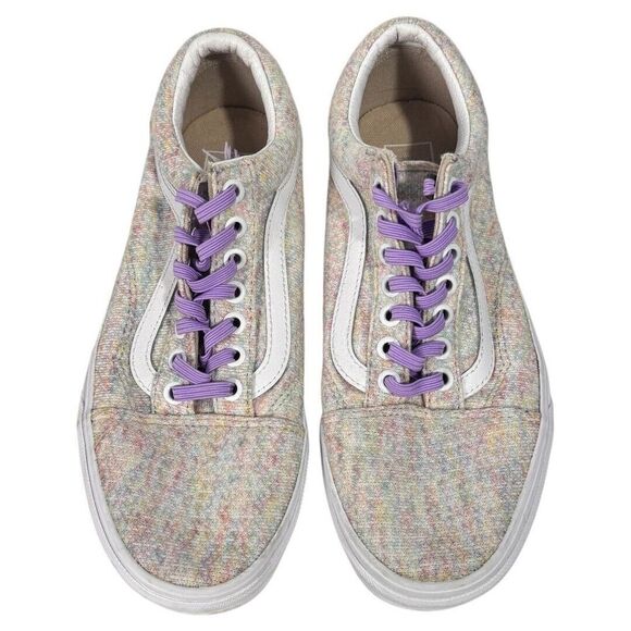 Vans Old Skool Rainbow Jersey Multicolor White Womens‎ US 8.5 men's US 7 shoe - Picture 2 of 5